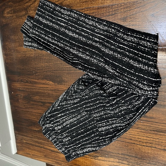 Rag & Bone Vertical Stripe Black and White Jean Leggings - Picture 5 of 5